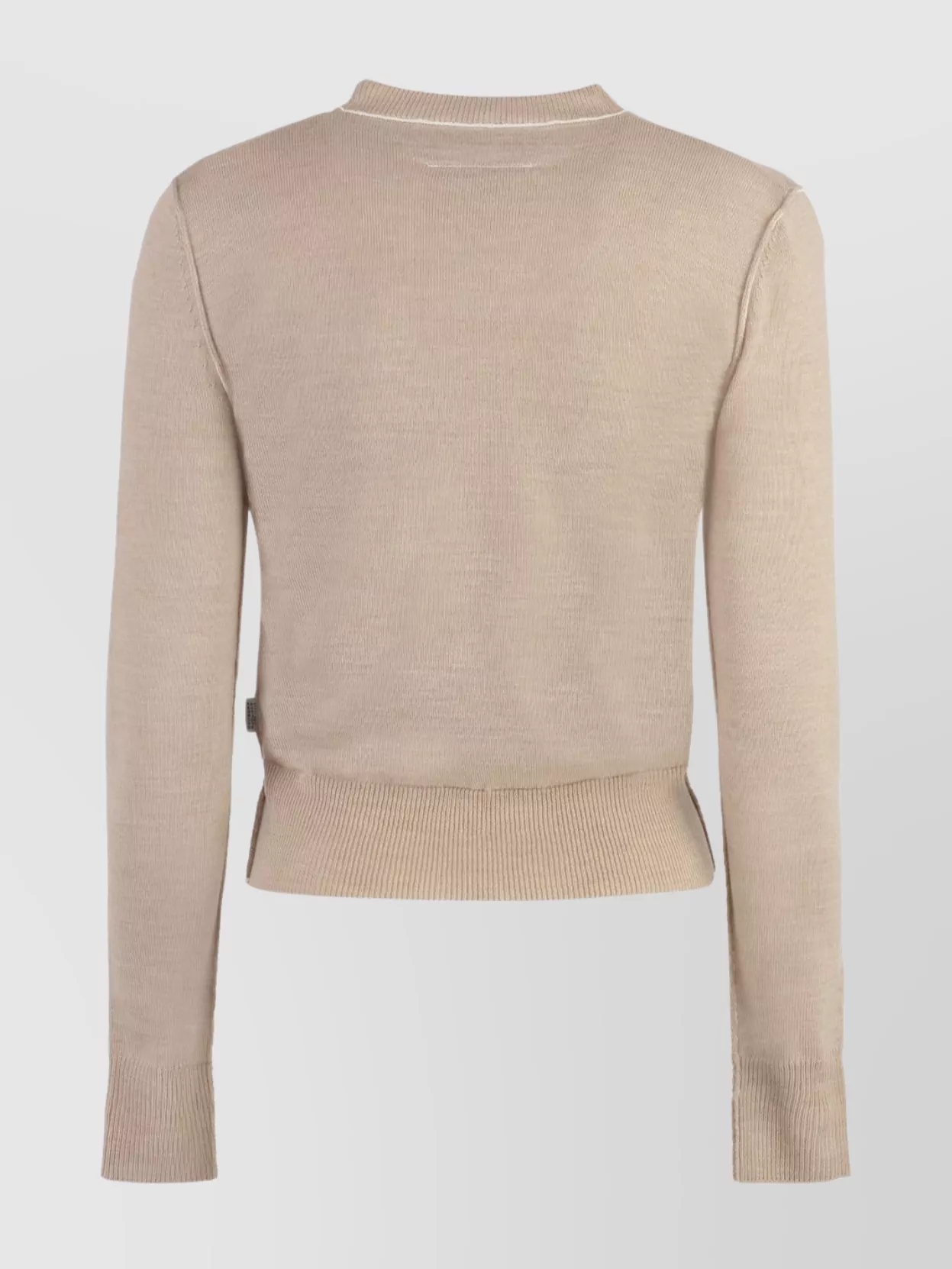 Shop Mm6 Maison Margiela Crew-neck Sweater Contrast Stitching