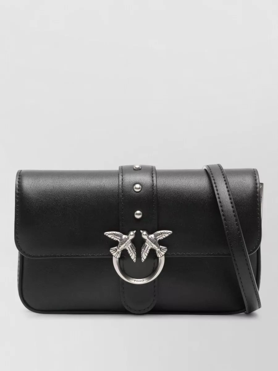 Pinko Love Bag One Small Leather Crossbody Bag