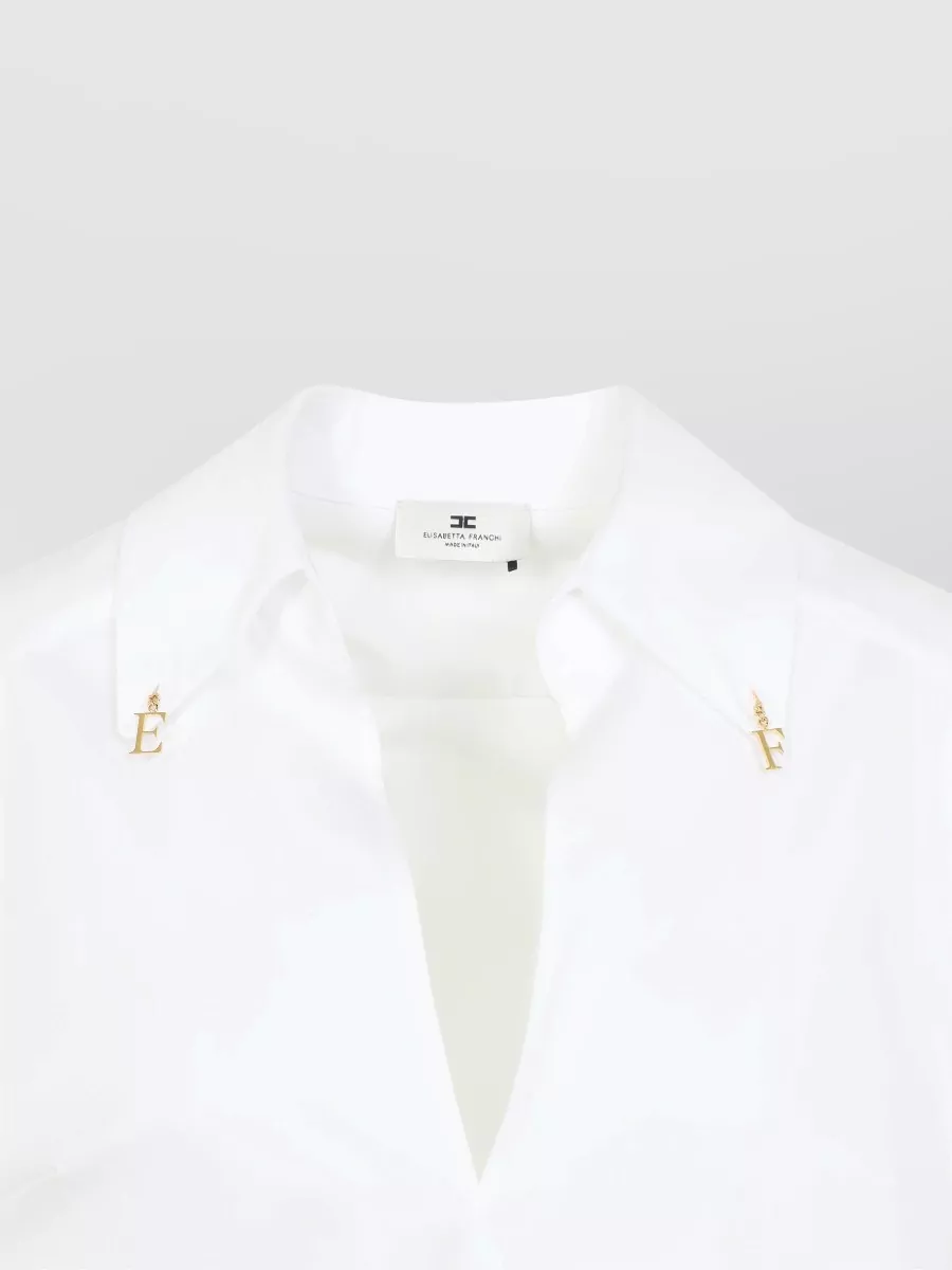 Elisabetta Franchi V-Neck Long-Sleeve Shirt