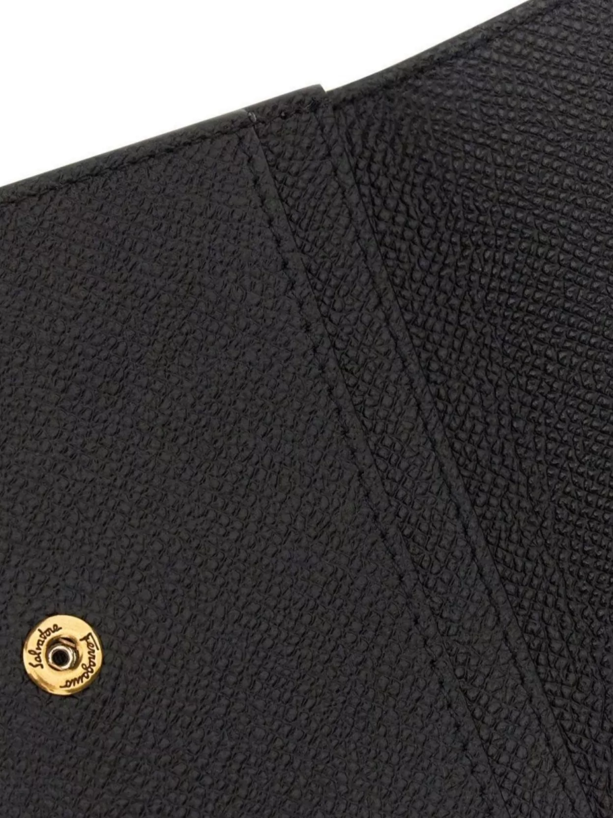 Ferragamo Textured Leather Card Holder With Slit Pocket