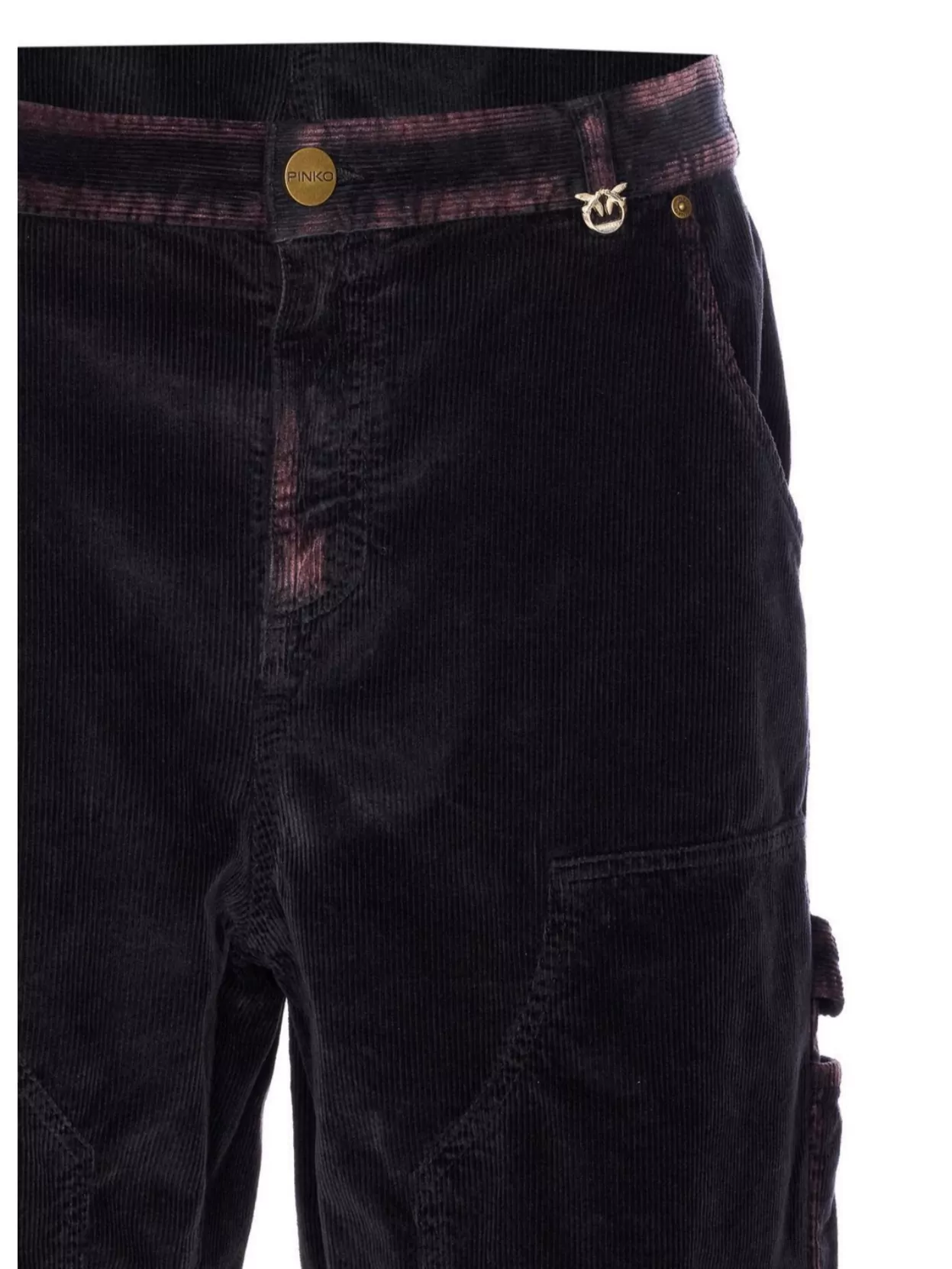 Pinko Cargo Trousers With Pockets And Loops In Purple