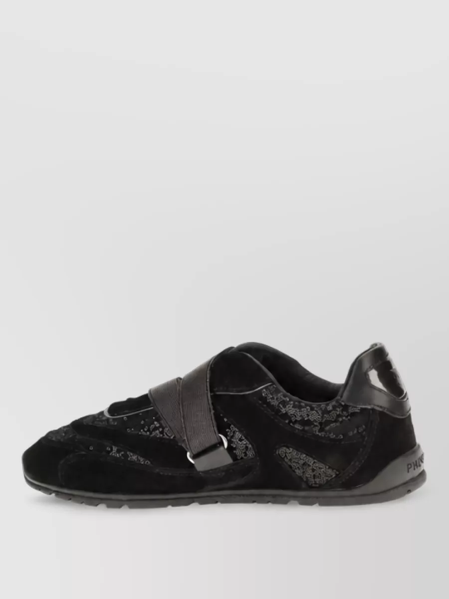 Pinko Suede Leather Embellished Sneakers