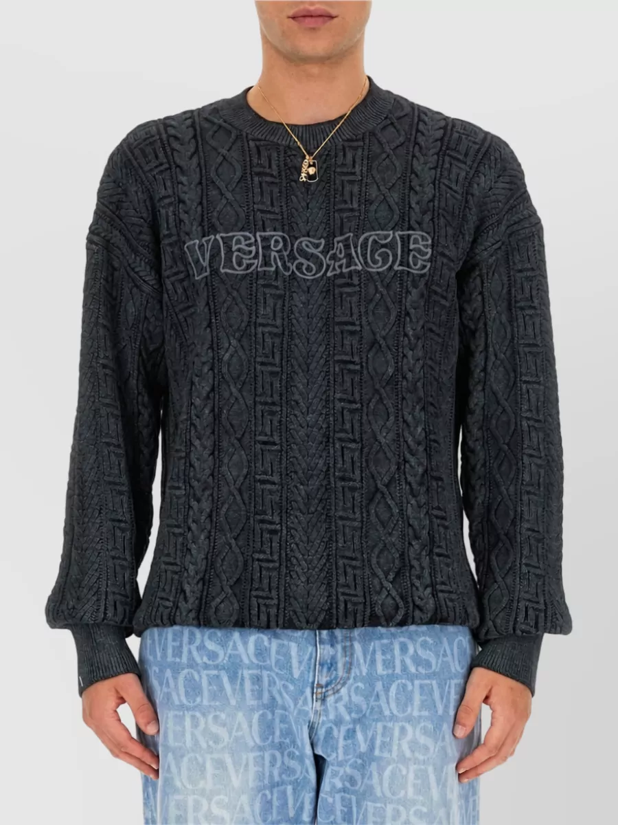 Versace cable-knit jumper