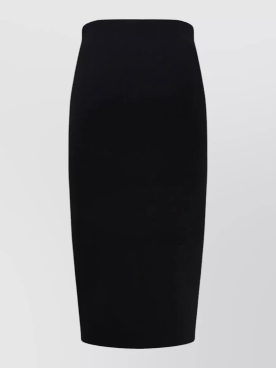 Elisabetta Franchi Fine-knit high-rise zip pencil midi skirt