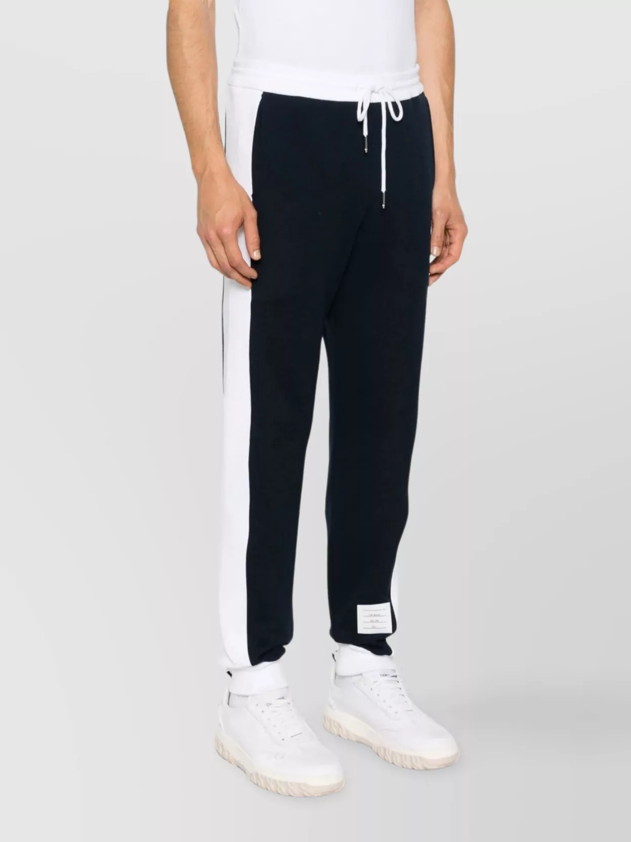 Thom Browne Sweatpants With Engineered 4 Bars In Solid Classic Loopback Jersey Clothing In Blue