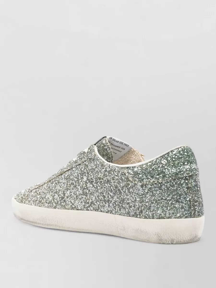 Golden Goose Low Top Sneakers Glitter Silk Star Detail