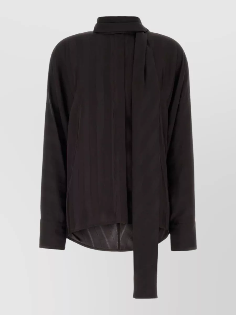 Sportmax striped satin oversized blouse