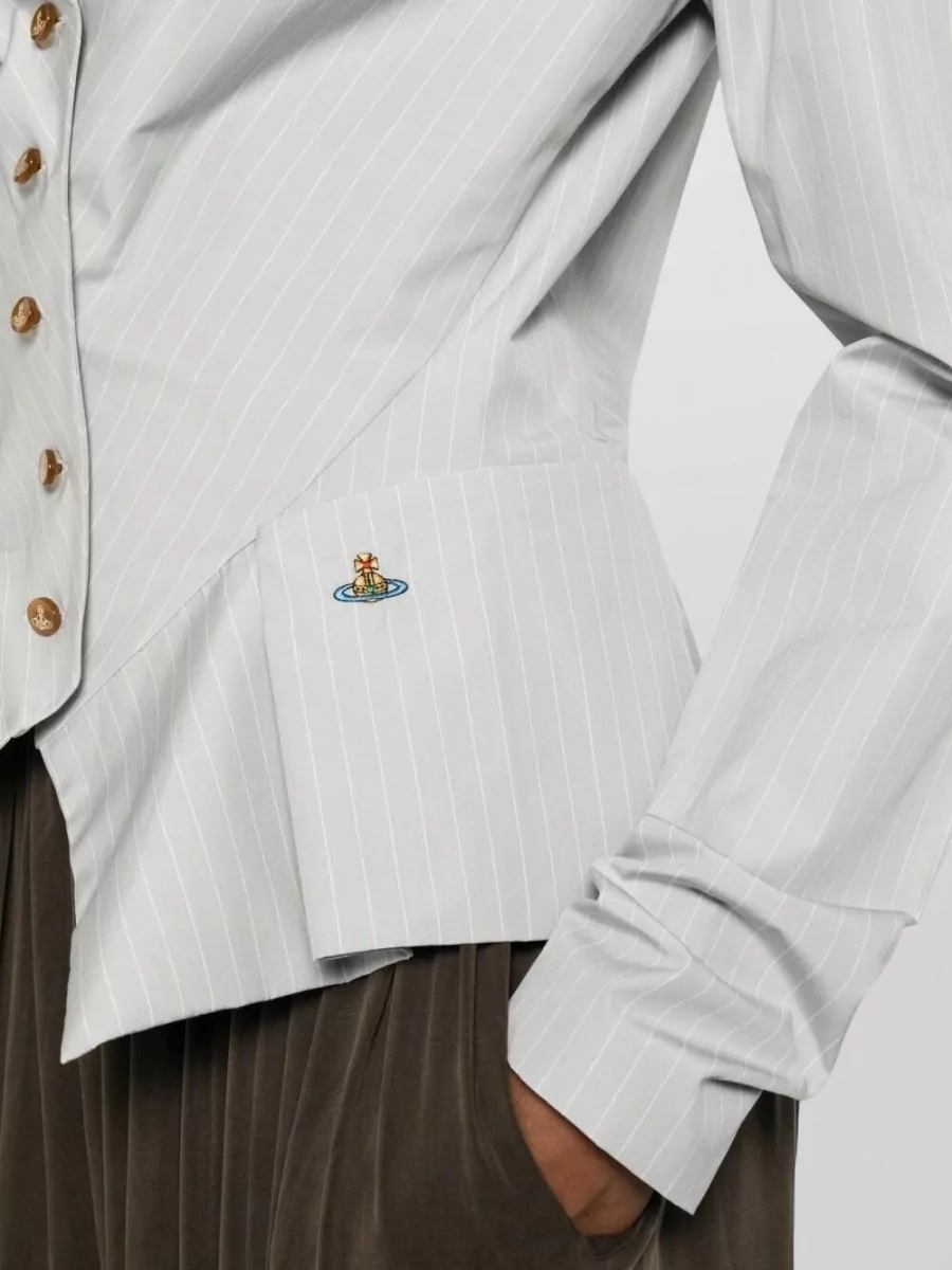 Vivienne Westwood Pinstripe Cropped Fitted Jacket