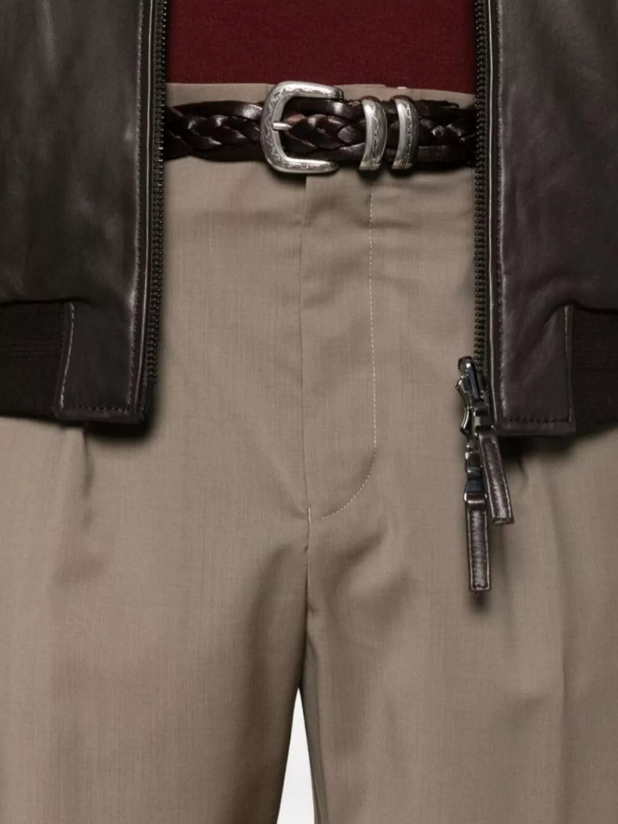 Emporio Armani Straight Trousers With Pleated Design And Pockets