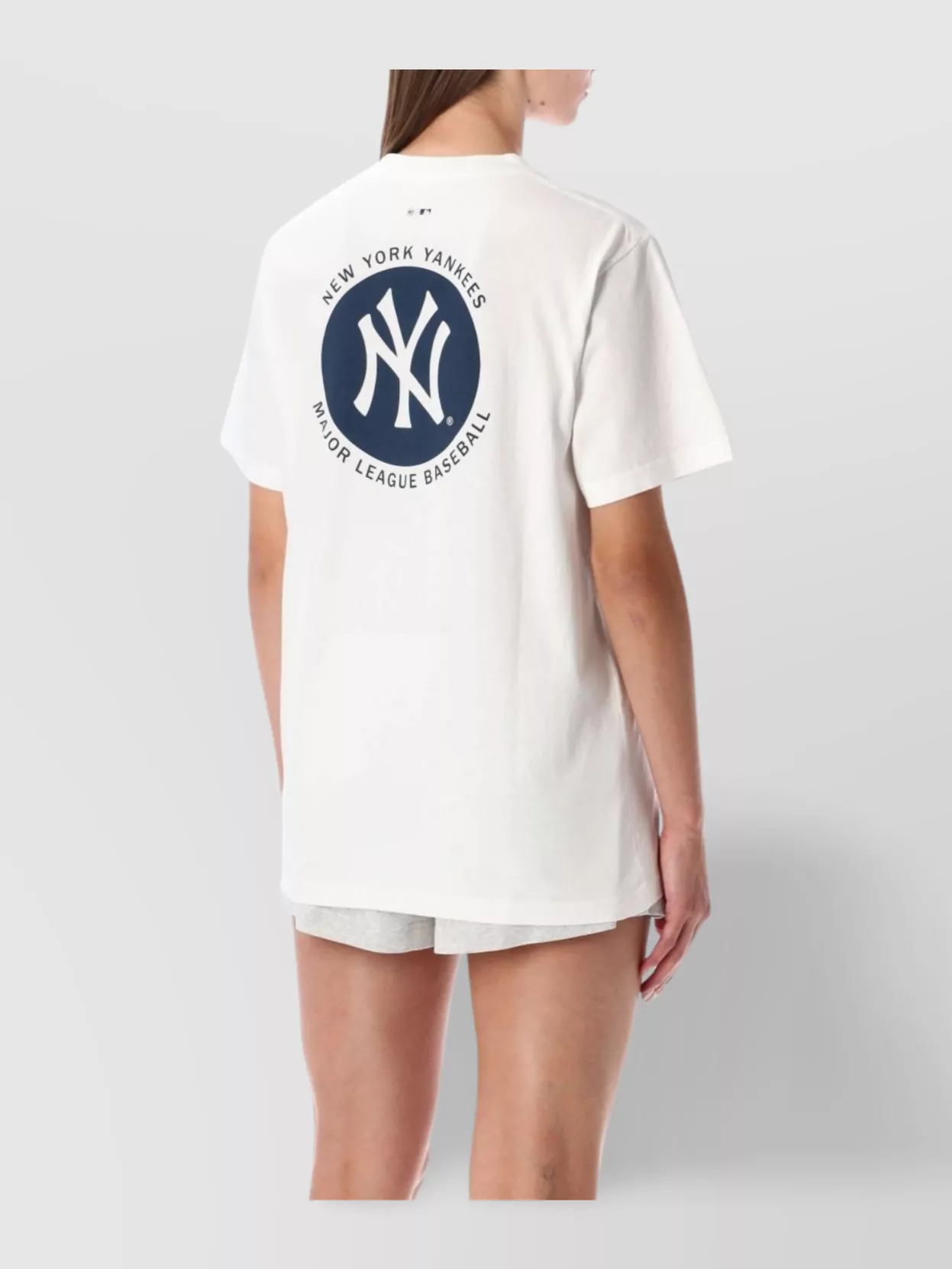Sporty And Rich Yankees Graphic Print Short Sleeve Top In White
