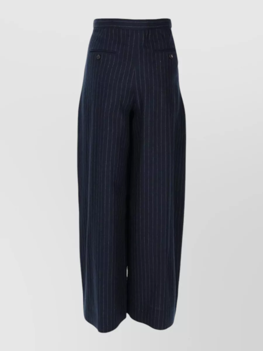 S Max Mara virgin wool wide-leg trousers