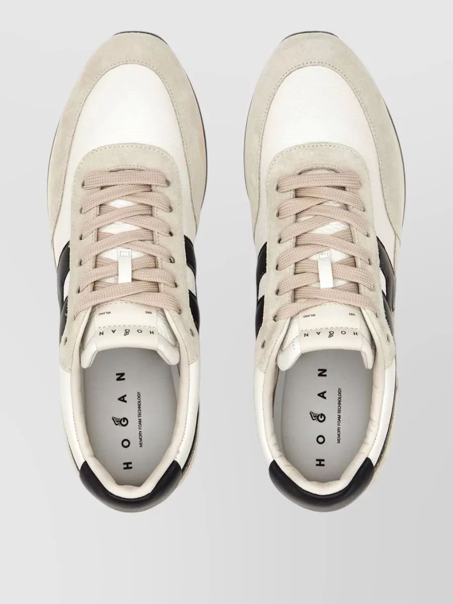 Hogan Low Top Sneakers Round Toe Rubber Sole