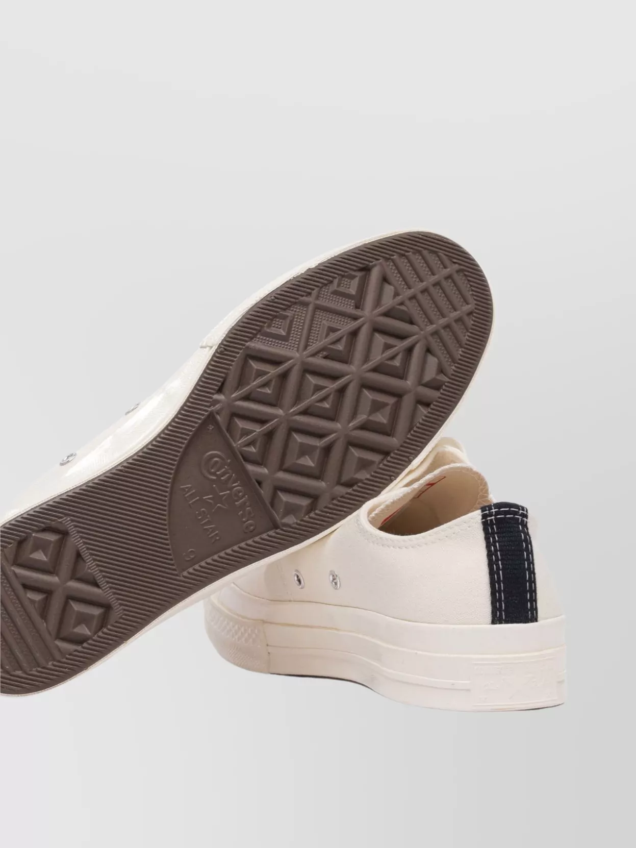 Comme Des Garçons Play Canvas Upper Round Toe Rubber Sole