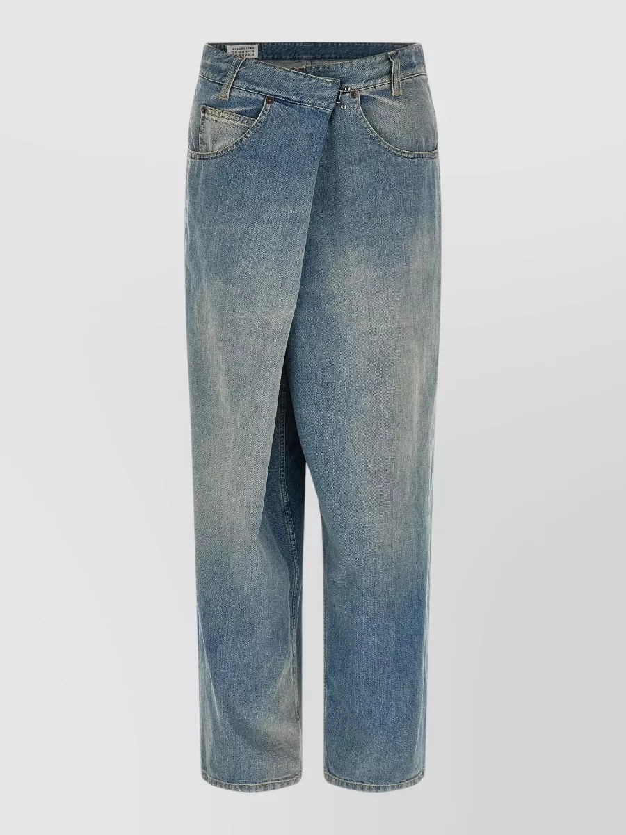 Maison Margiela denim wrap wide-leg jeans