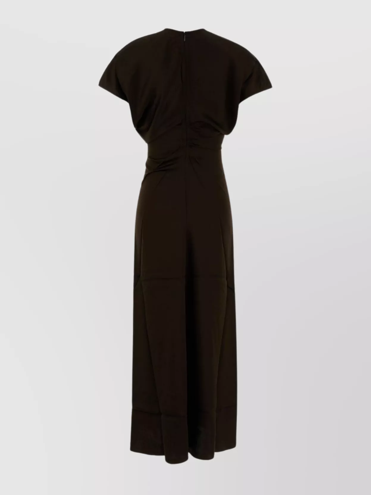 Totême Midi Dress Cap Sleeves In Brown