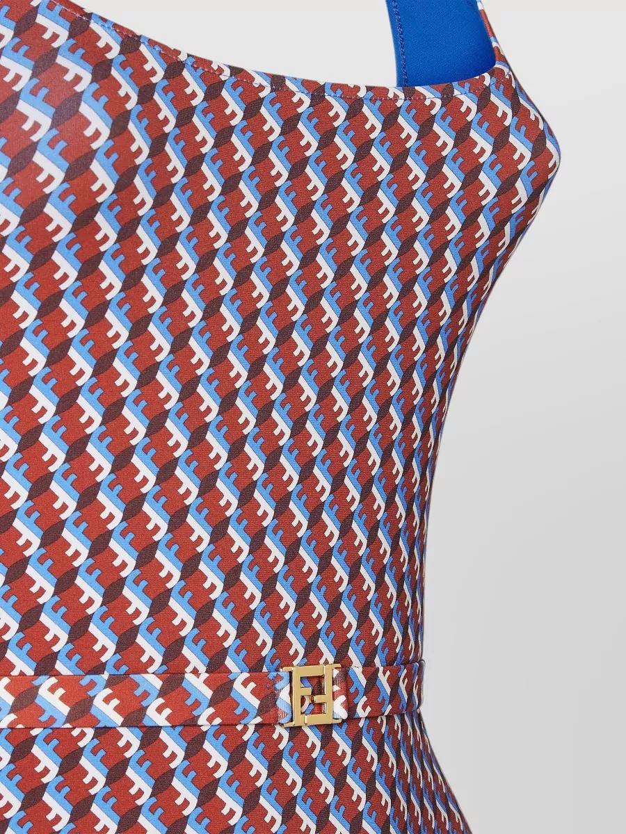 Fendi Square-Neck Swimsuit
