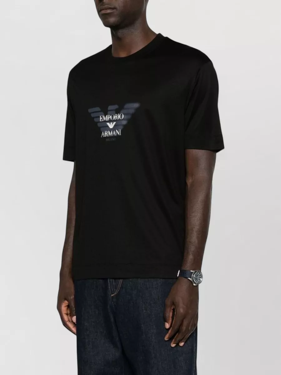 Emporio Armani Logo-Print Crew-Neck Short-Sleeve T-Shirt
