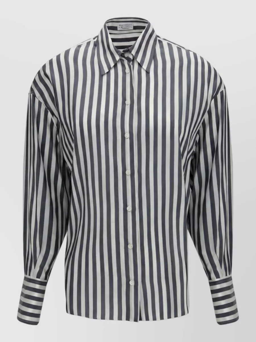 Brunello Cucinelli silk printed shirt