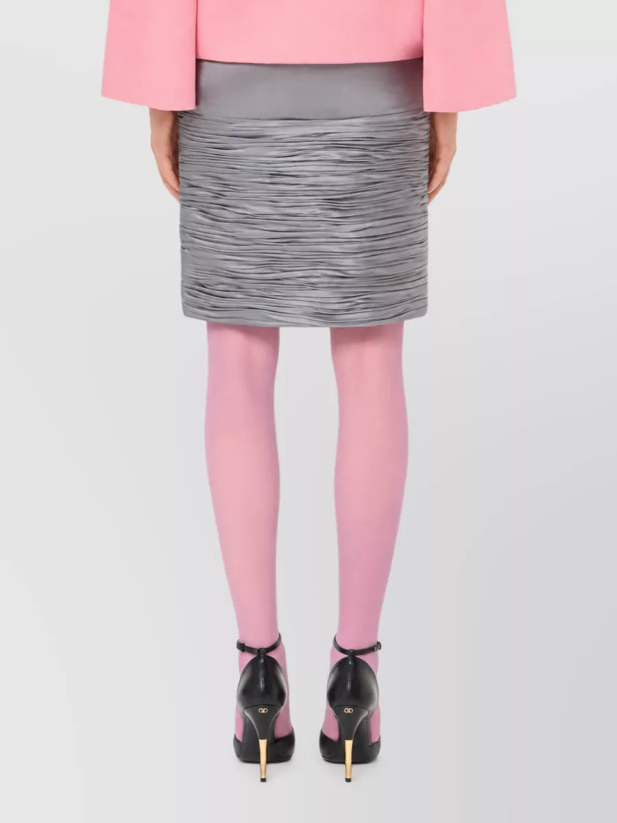 Valentino Satin Draped Knotted Skirt
