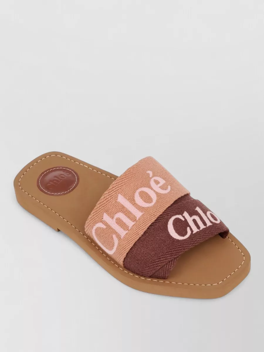 Chloé Linen Slides
