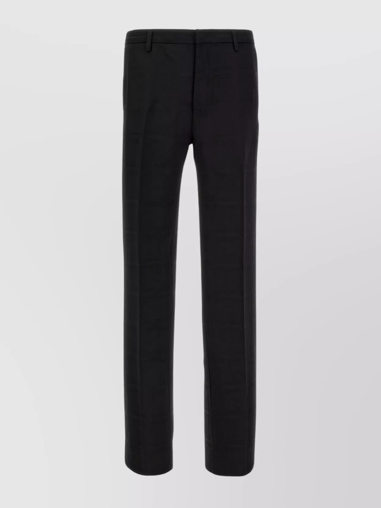 Etro Wool Trousers Belt Loops Back Pocket In Black