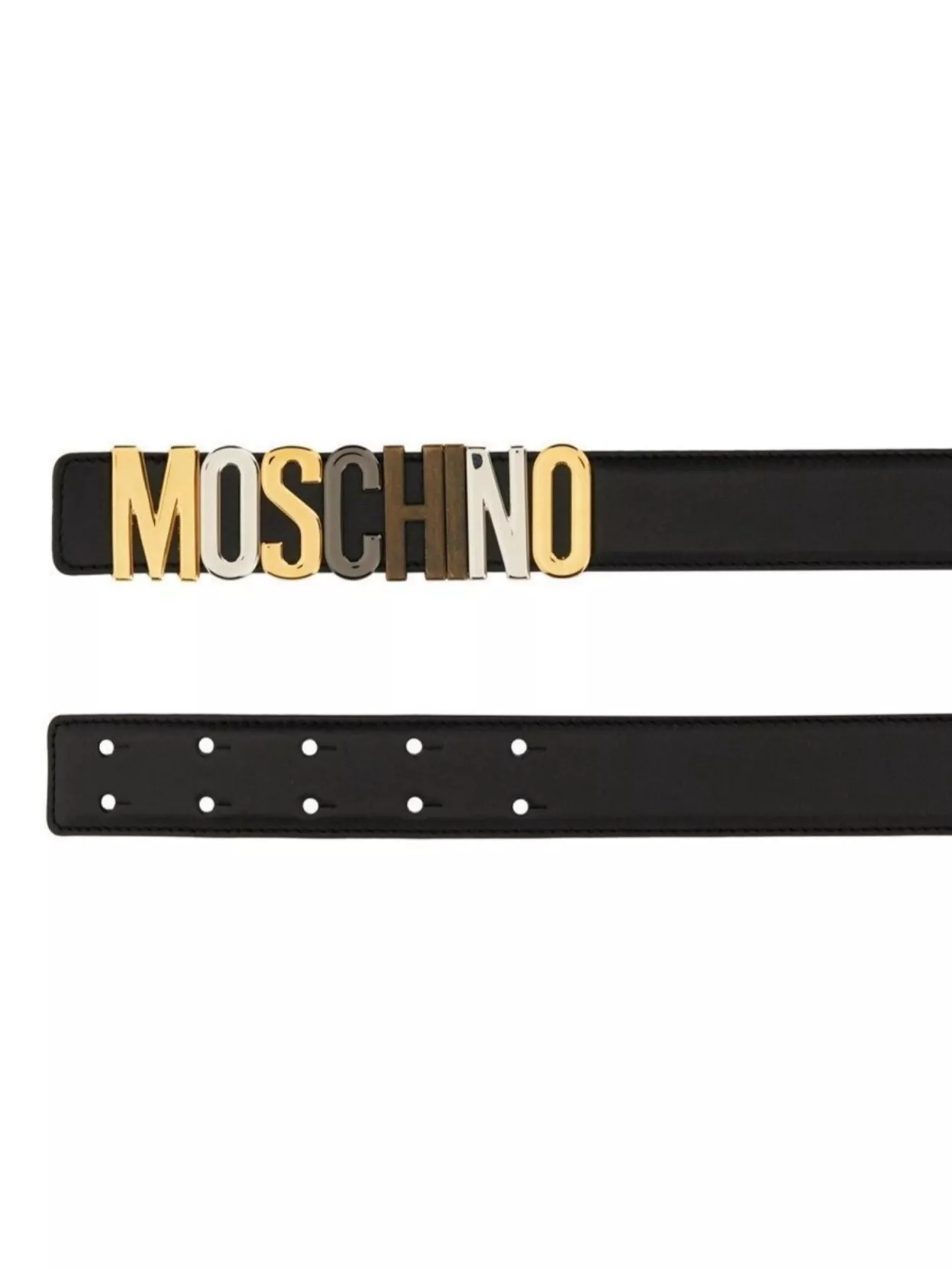 Moschino Adjustable Logo Buckle Belt