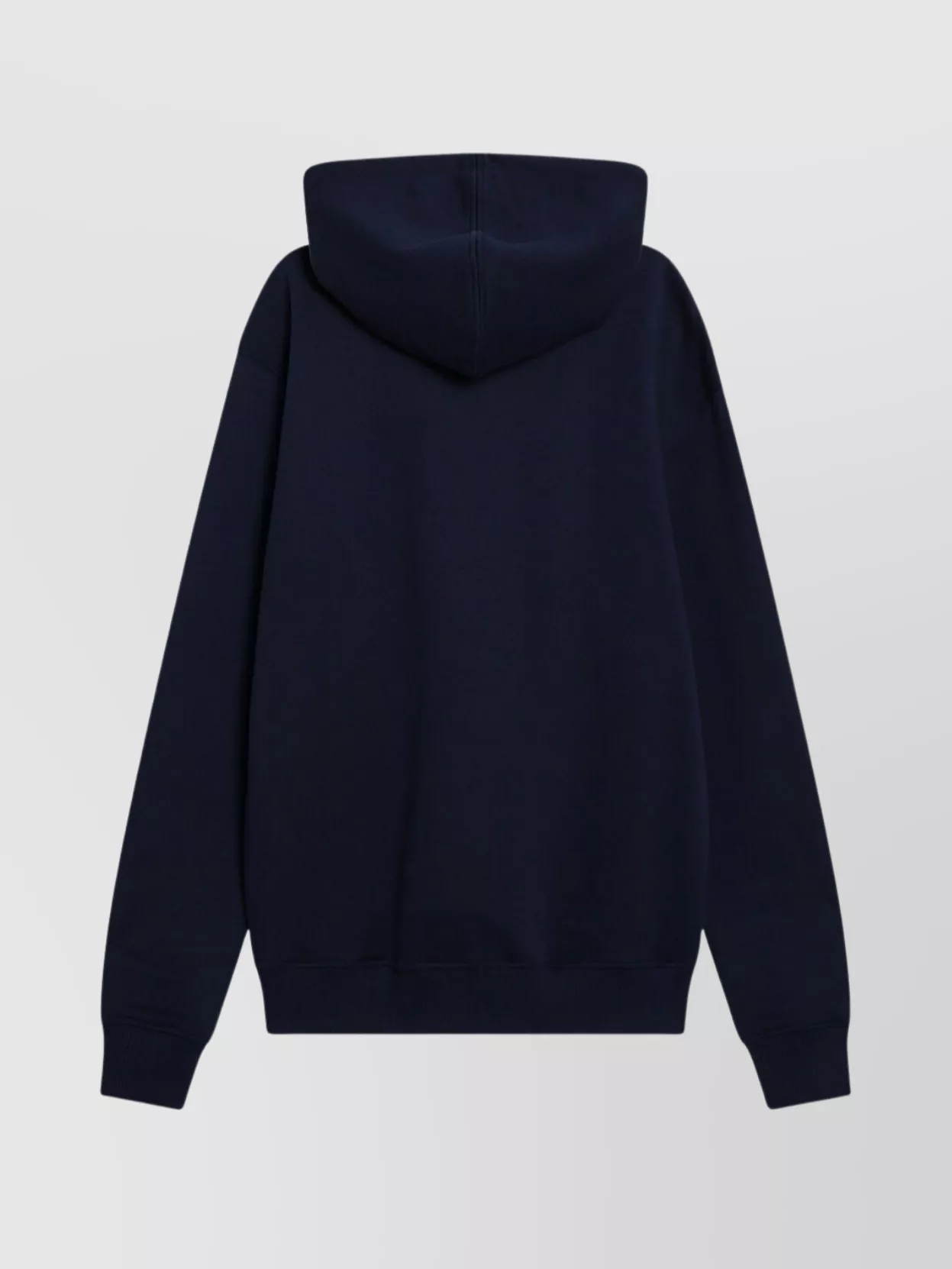 Ami Alexandre Mattiussi Ami Navy Blue Cotton Jersey Hoodie With Signature Monogram In Blue