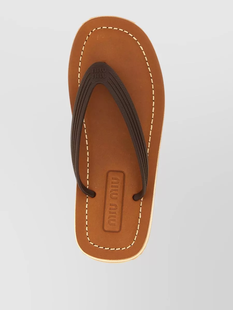 Miu Miu Rubber Thong Flip Flop Sandals