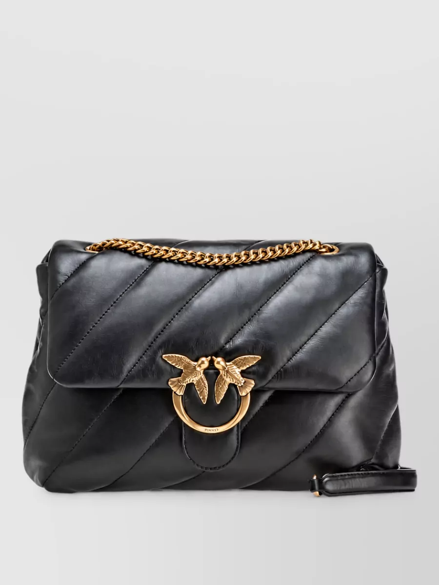 Pinko Love Bag Leather Clutch Bag