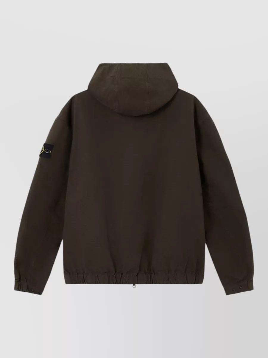 Stone Island Cotton Hooded Zip-Up Jacket