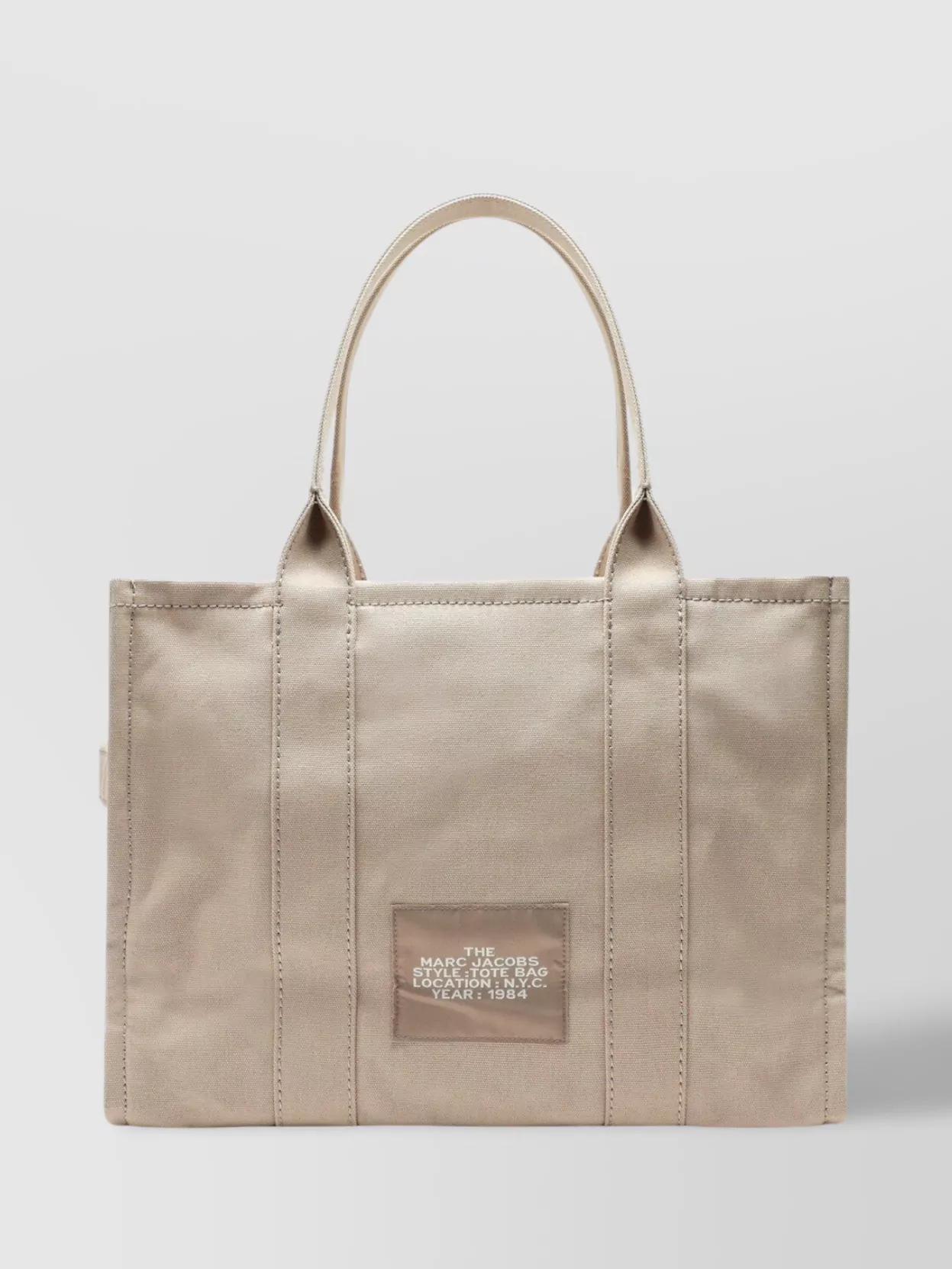Marc Jacobs Rectangular Canvas Tote Bag With Top Handles