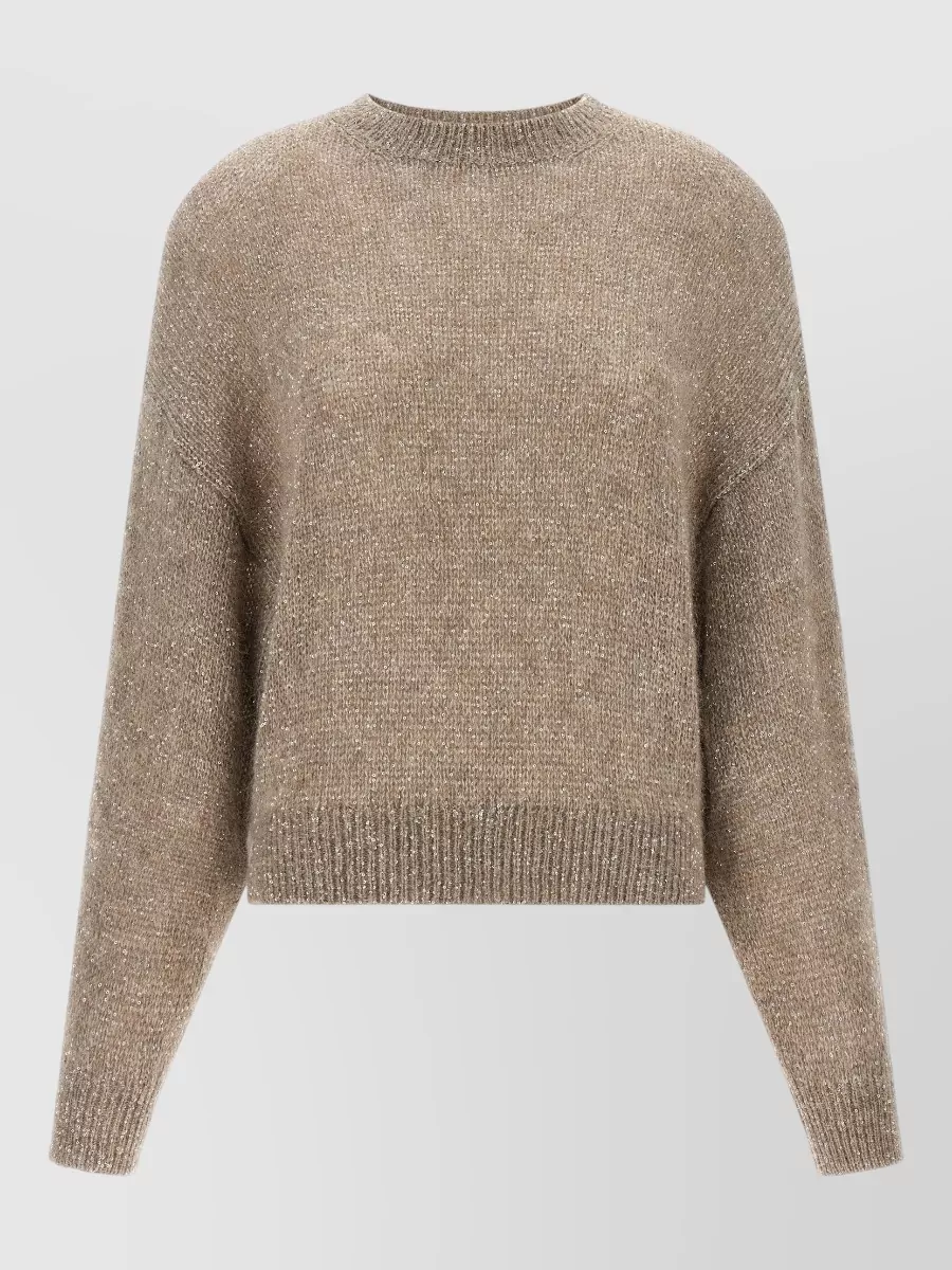 Brunello Cucinelli Sequined mohair alpaca-blend crew-neck sweater