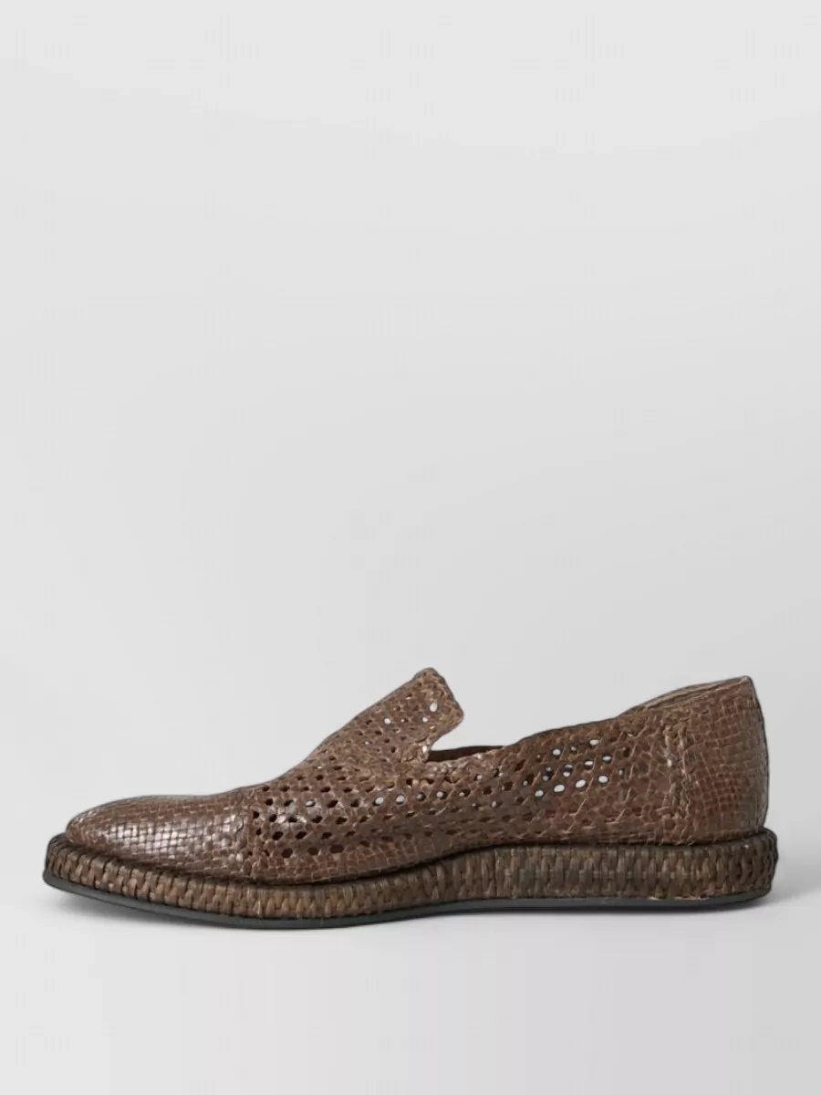 Dolce&Gabbana Woven Leather Espadrilles