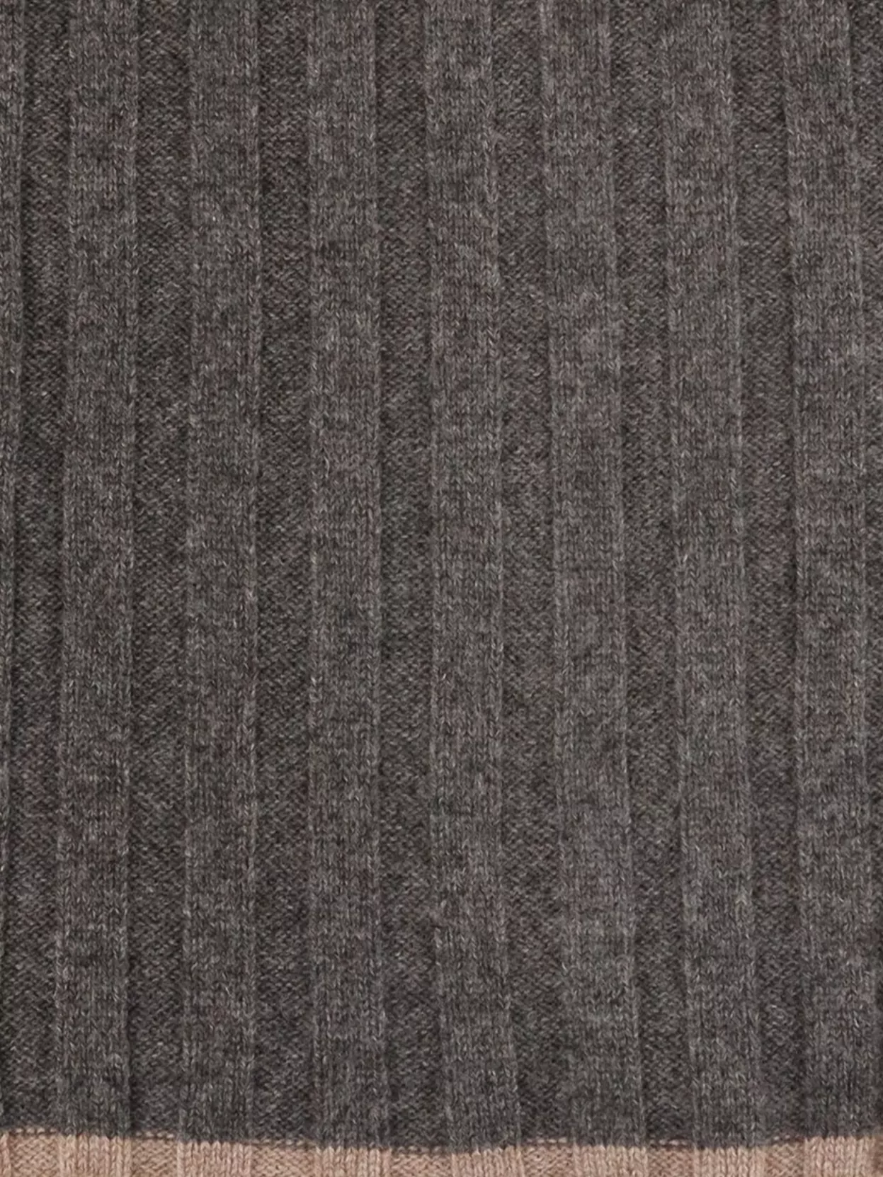 Brunello Cucinelli Ribbed Cashmere Scarf Two-Tone Profile
