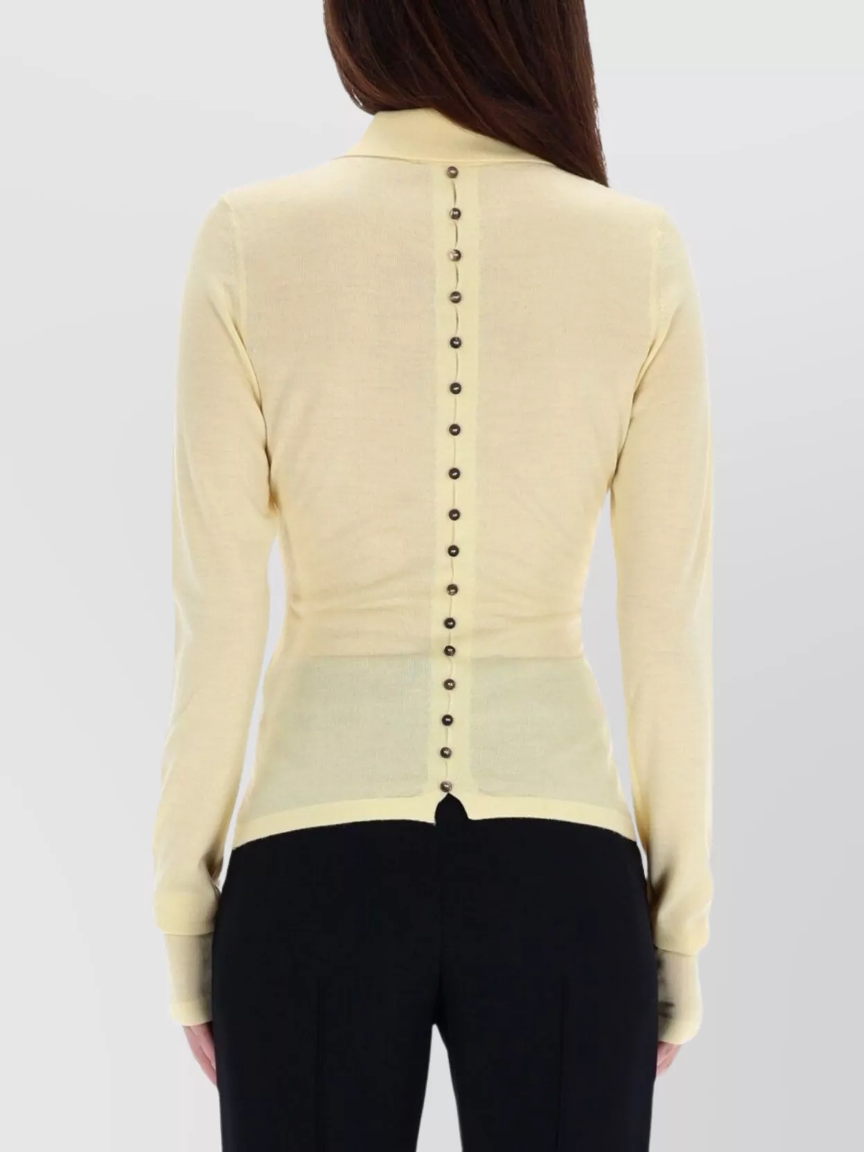 Jacquemus Fitted Knitwear With Button Design And Collared Neck