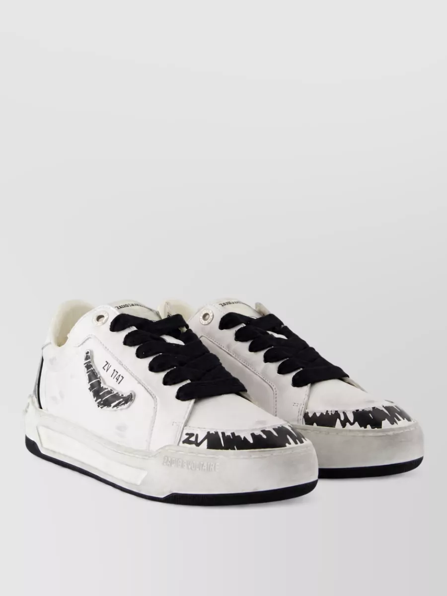 Zadig & Voltaire calfskin leather low-top sneakers