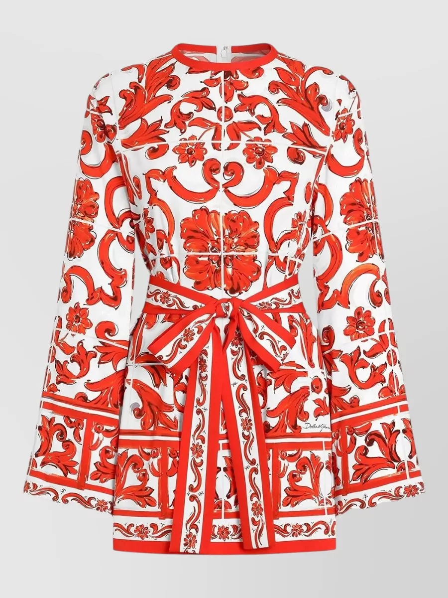 Dolce&Gabbana Silk majolica-print short-sleeve shirt