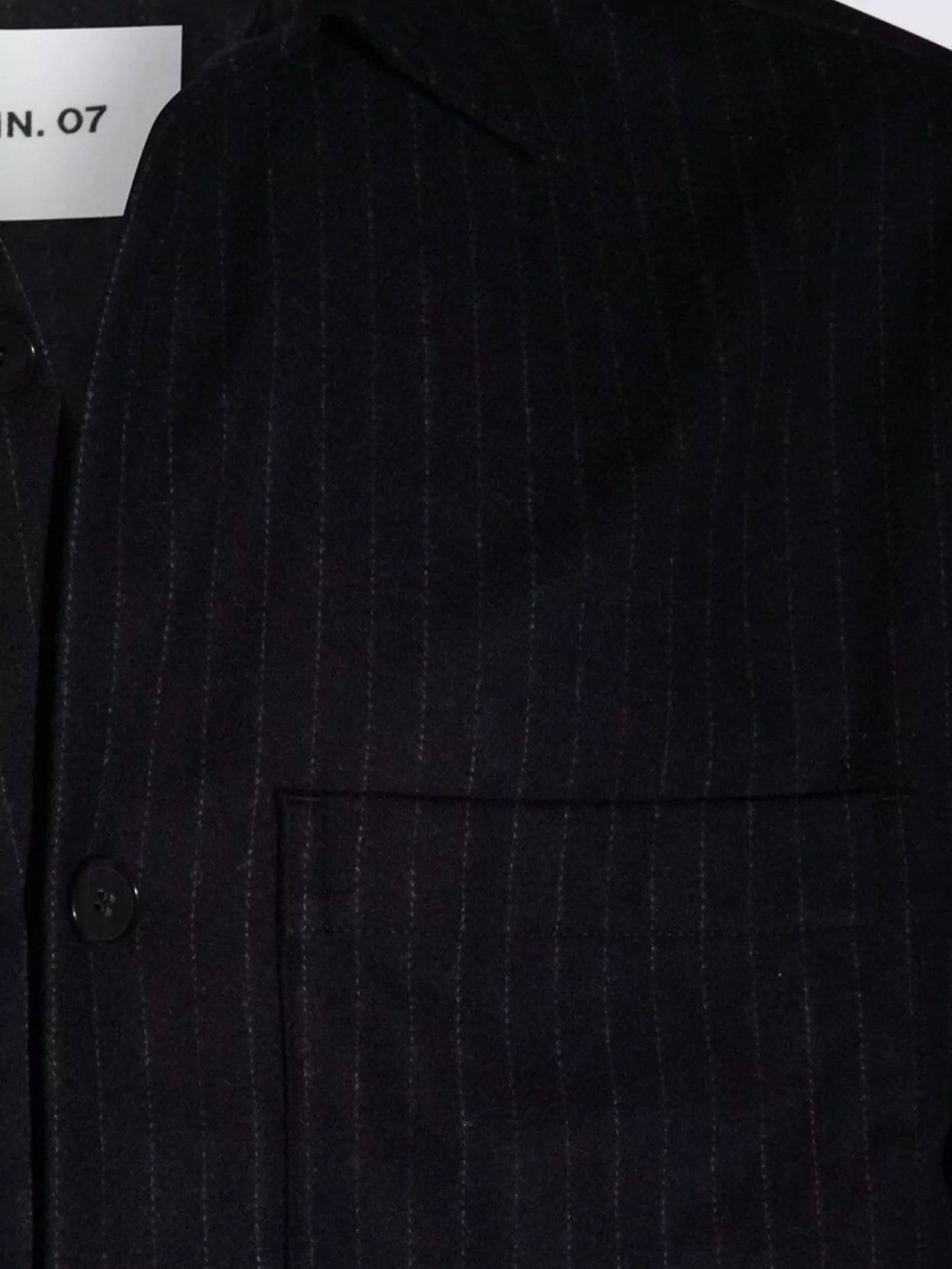 Nn.07 Striped Long Sleeve Jacket With Chest Pocket