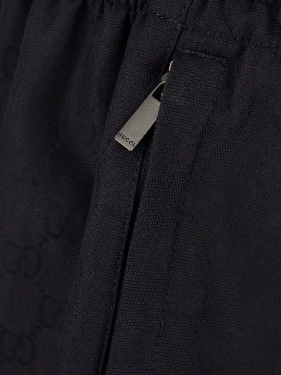 Gucci Logo-Print Cotton Swim Shorts
