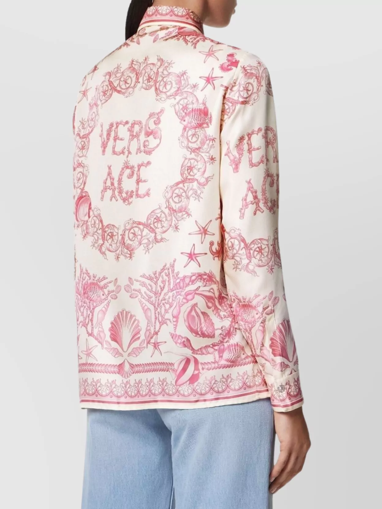 Versace Graphic Print Long Sleeves Top