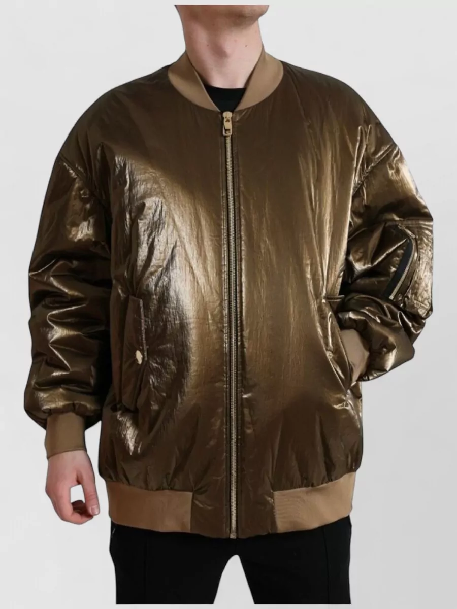 Dolce&Gabbana nylon zip bomber jacket