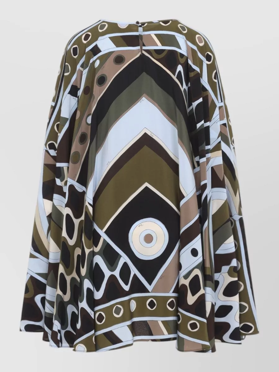 Pucci Silk Printed Mini Kaftan Dress