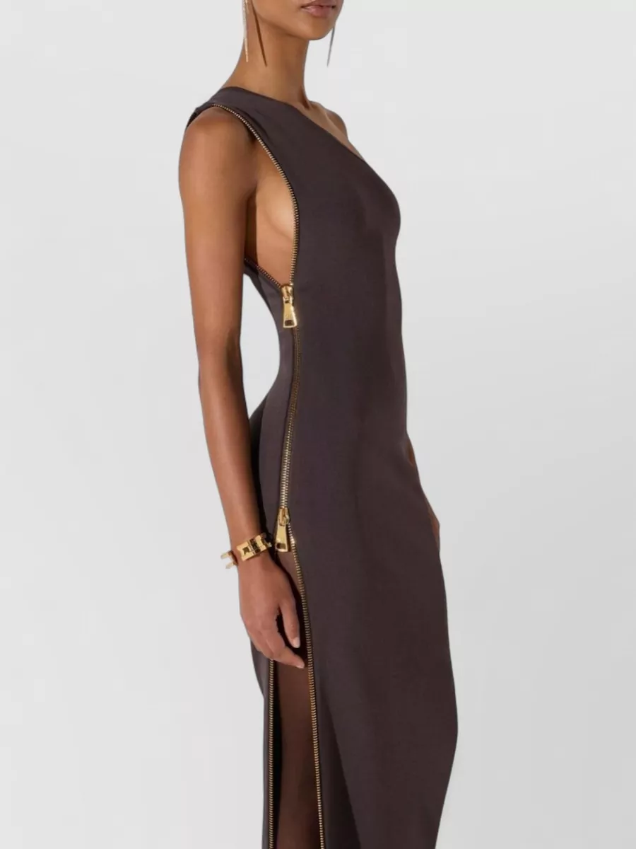 Elisabetta Franchi One-Shoulder Maxi Dress