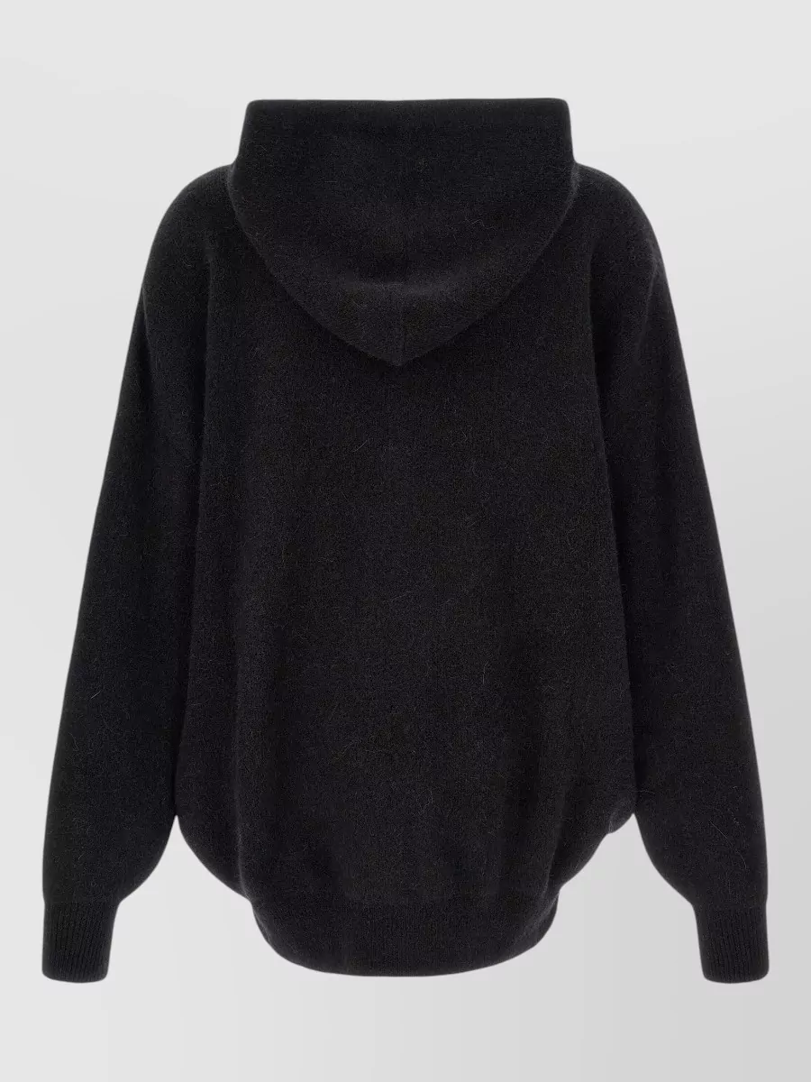 Rick Owens Wool Hooded Oversized Sweatshirt
