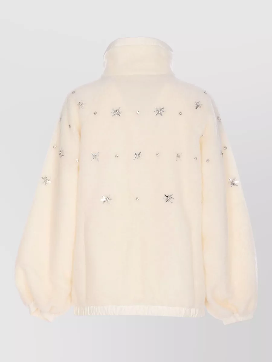 Pinko Crystal Embellished Bomber Jacket