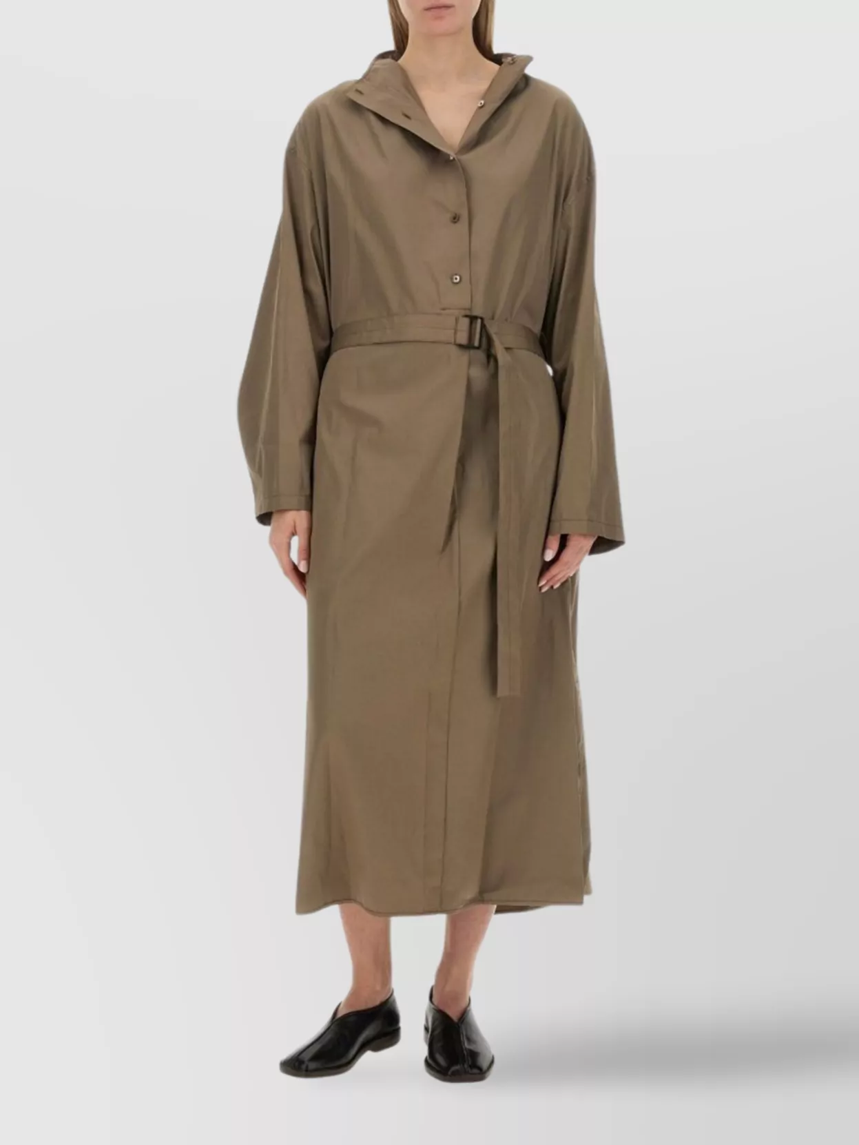 Lemaire Long Oversized Dress Belted Waist
