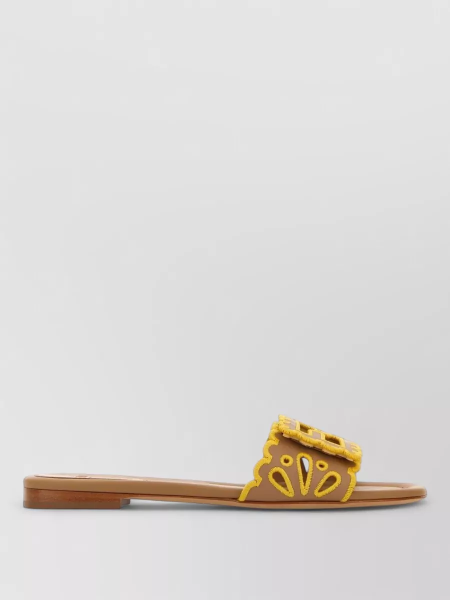 Fendi Leather Slippers