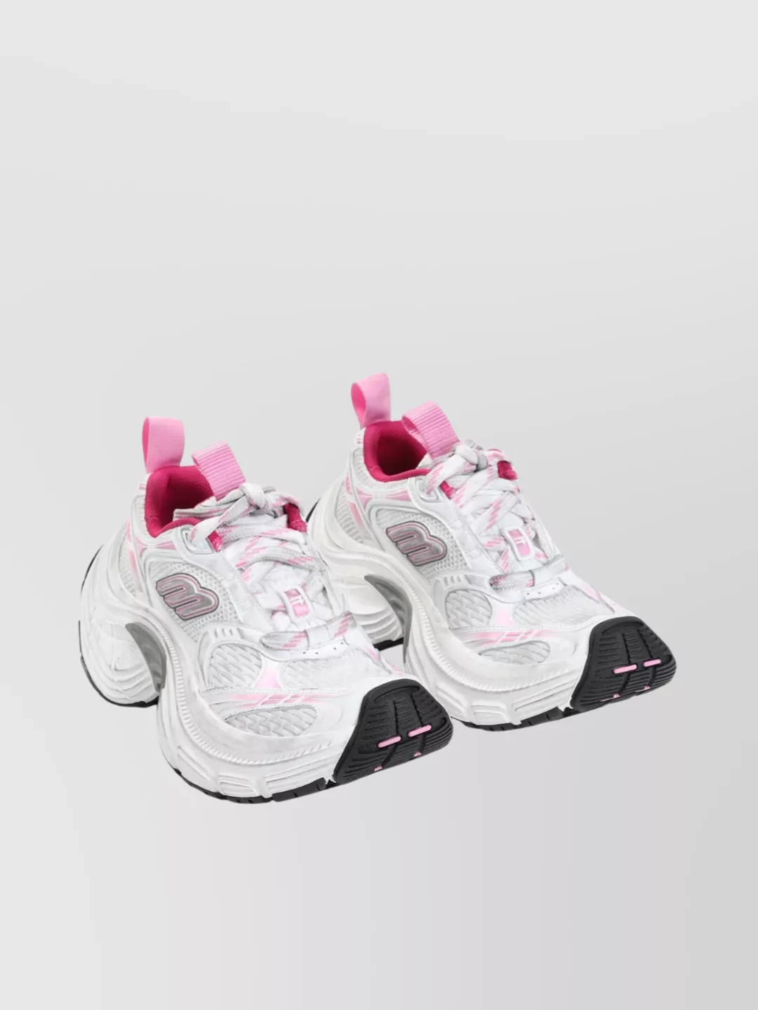 Balenciaga Multicolor Mesh And Rubber 6xl Sneakers In White