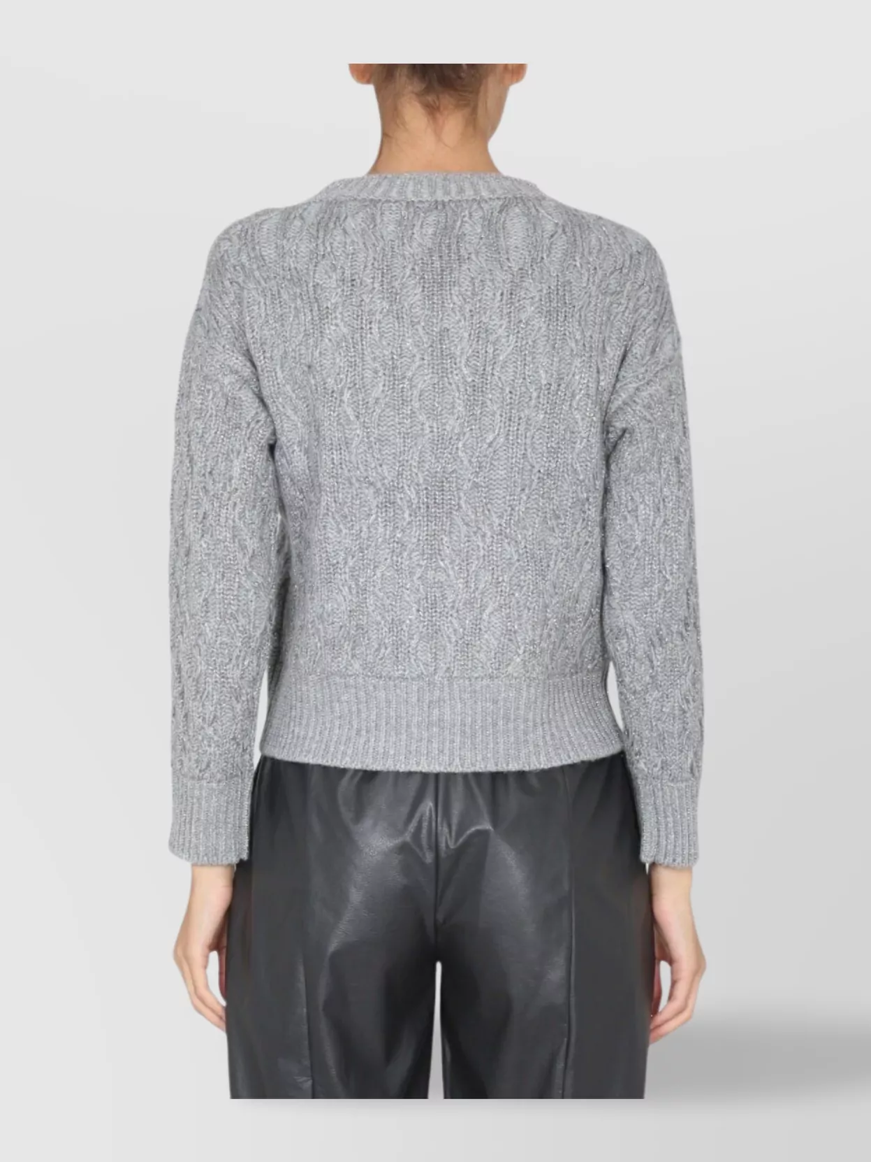 Fabiana Filippi Wool Sweater With Braided Cable Knit