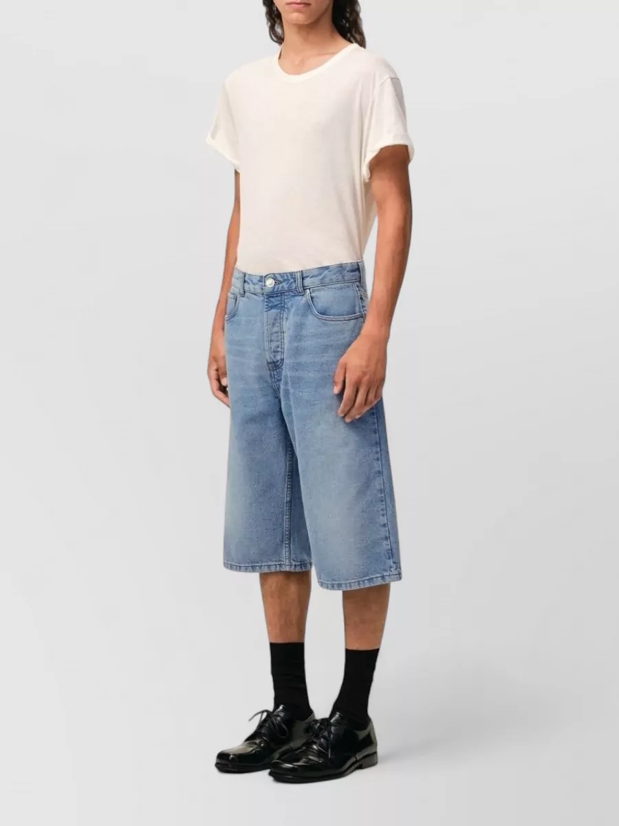Ami Paris Denim Regular-Fit Bermuda Shorts